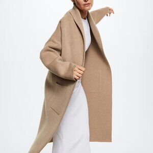 Mango Oversized knitted coat with pockets